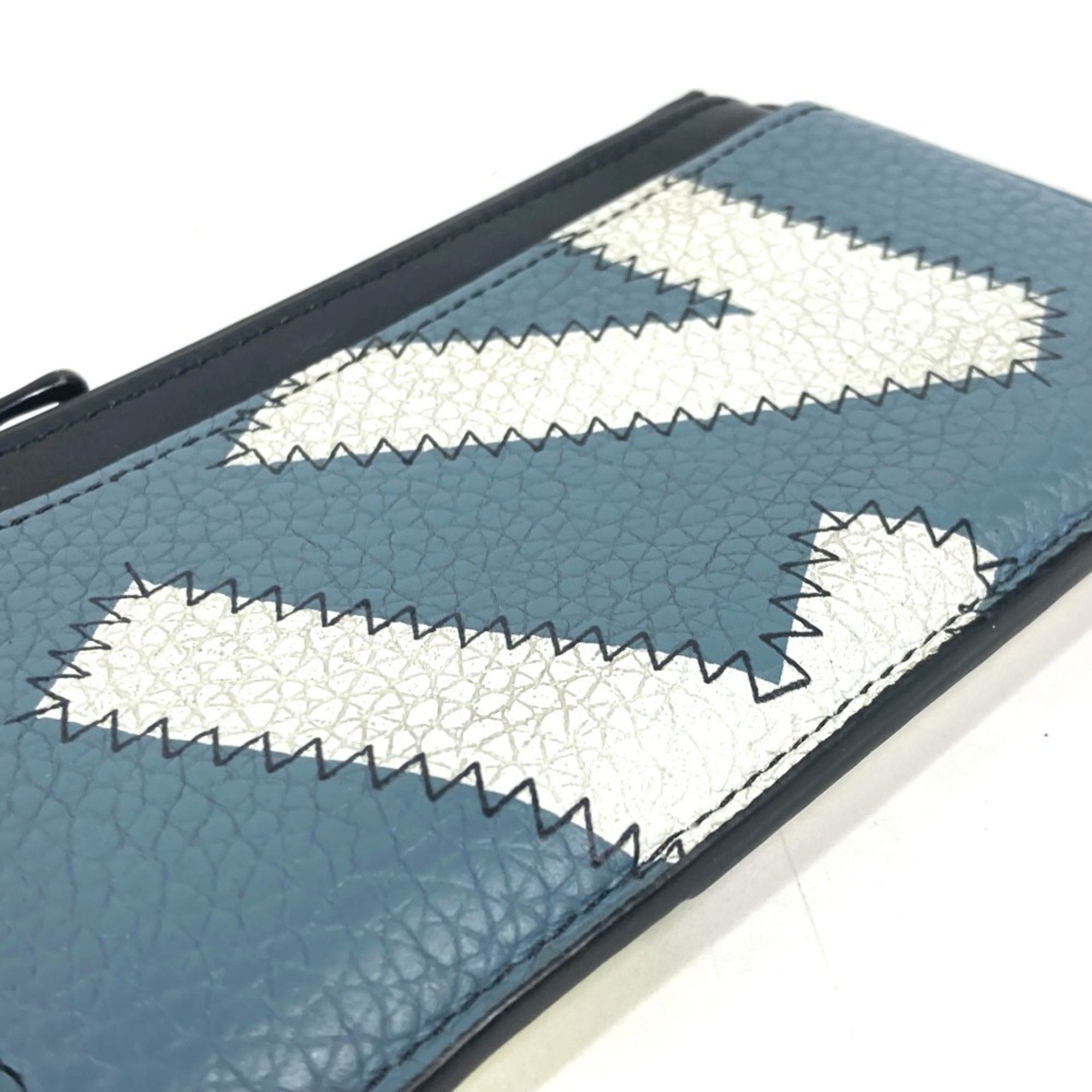 Louis Vuitton Blue Yellow Leather Coin Purse/Coin Case