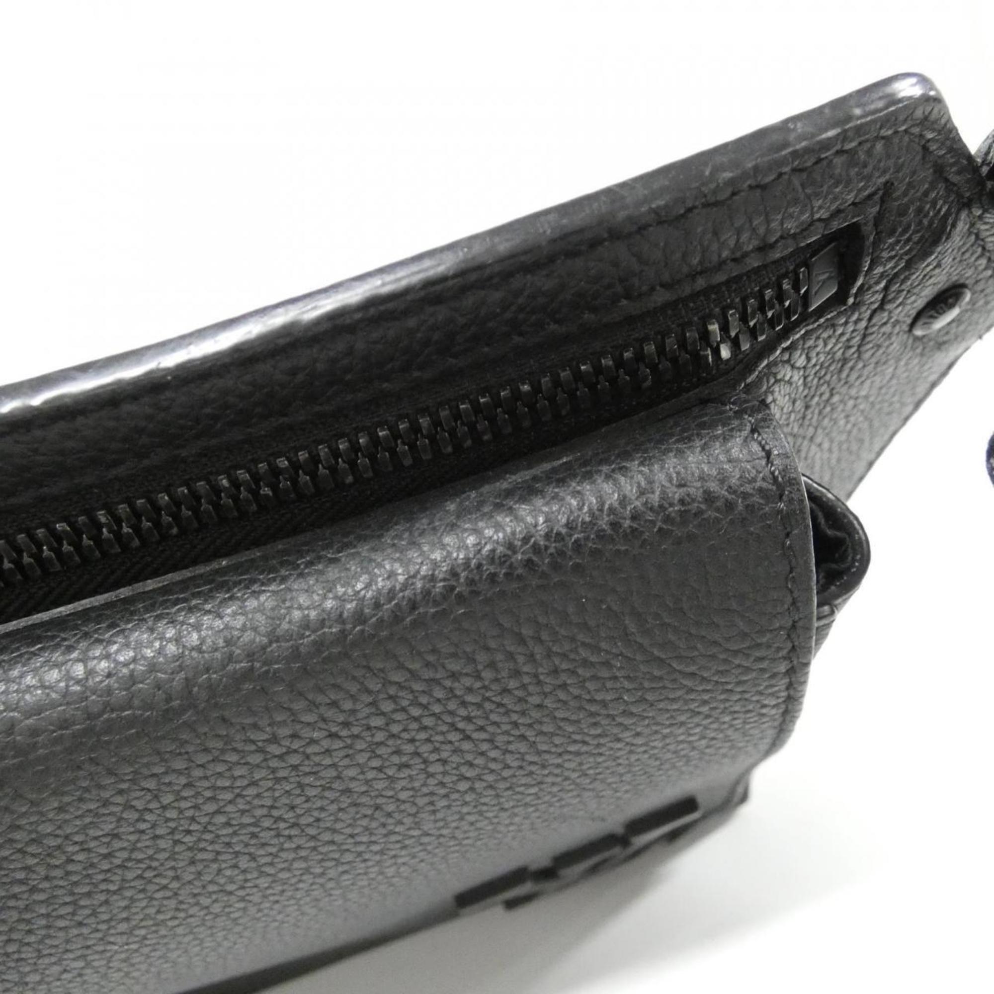 Louis Vuitton Black Leather Shoulder Bag