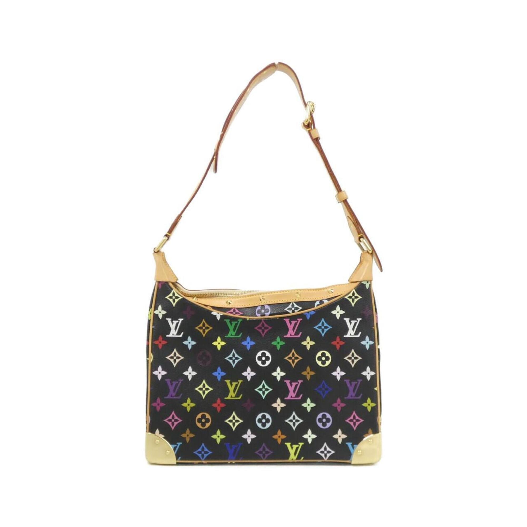 Louis Vuitton Black Multi-Color Coated Canvas Shoulder Bag