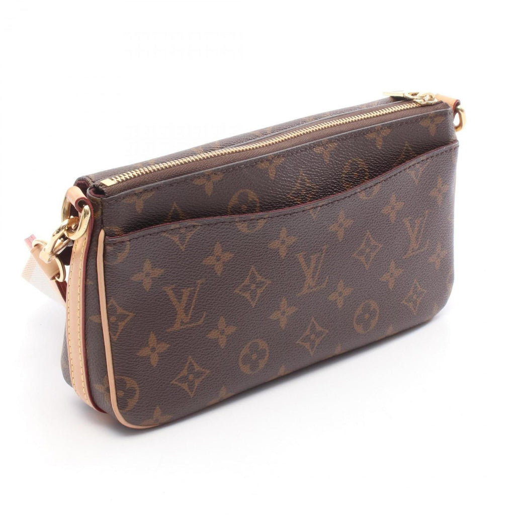 Louis Vuitton Brown Monogram Coated Canvas Leather Shoulder Bag