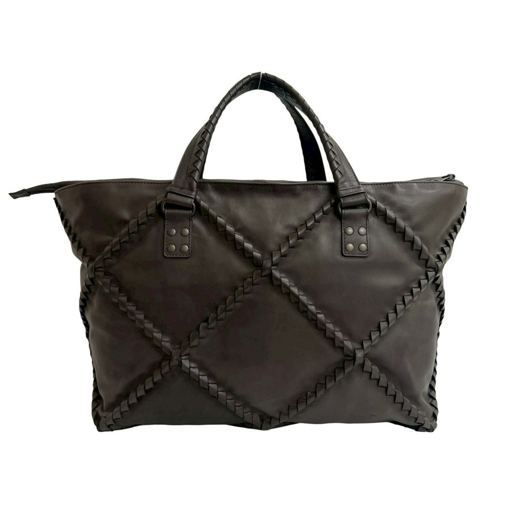 Bottega Veneta Brown Leather Boston Bag Handbag