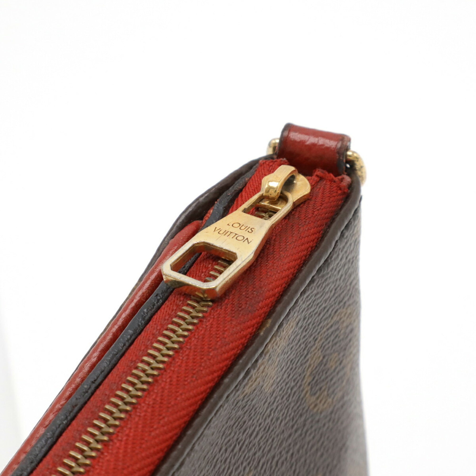 Louis Vuitton Cerise Monogram Red Color Monogram Leather Clutch Bag Shoulder Bag