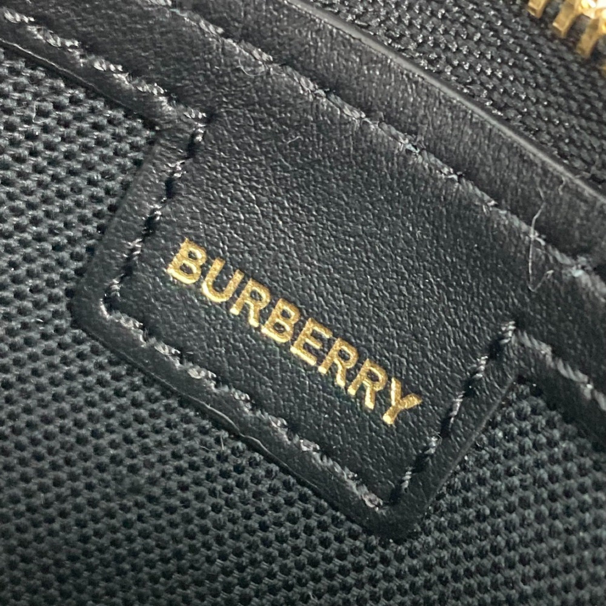 Burberry Beige Leather Canvas Coin Purse/Coin Case