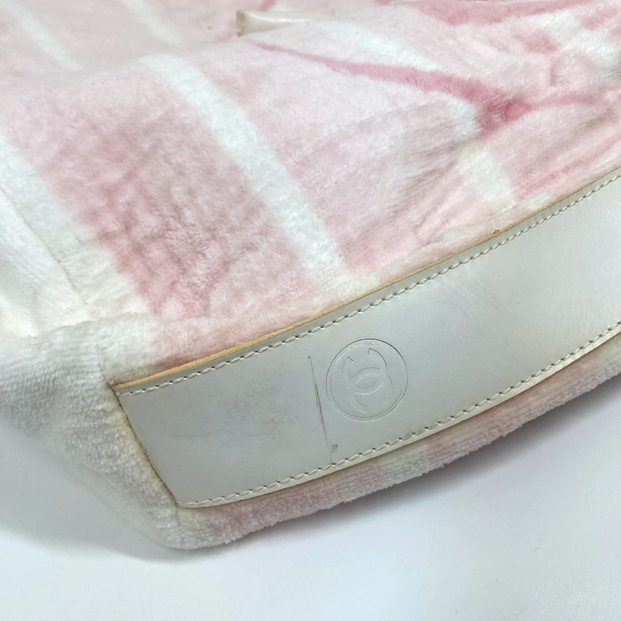 Chanel Pink Cotton Shoulder Bag