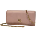Gucci Pink Leather Chain/Shoulder Wallet (Pre-Owned)