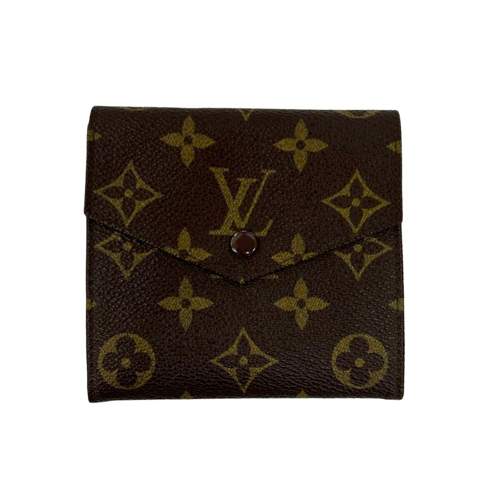 Louis Vuitton Brown Leather Pvc Wallet (Tri-Fold)