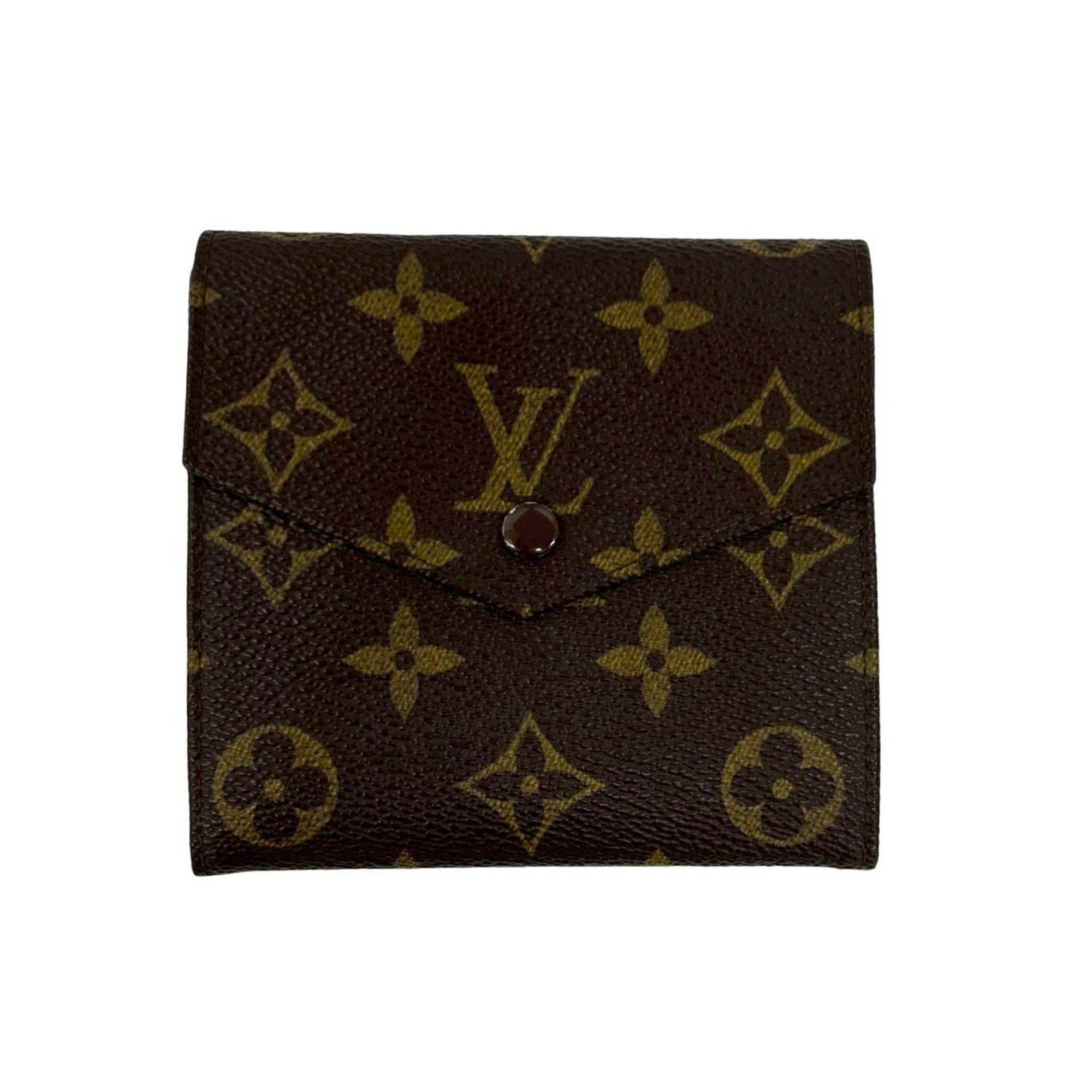 Louis Vuitton Brown Leather Pvc Wallet (Tri-Fold)