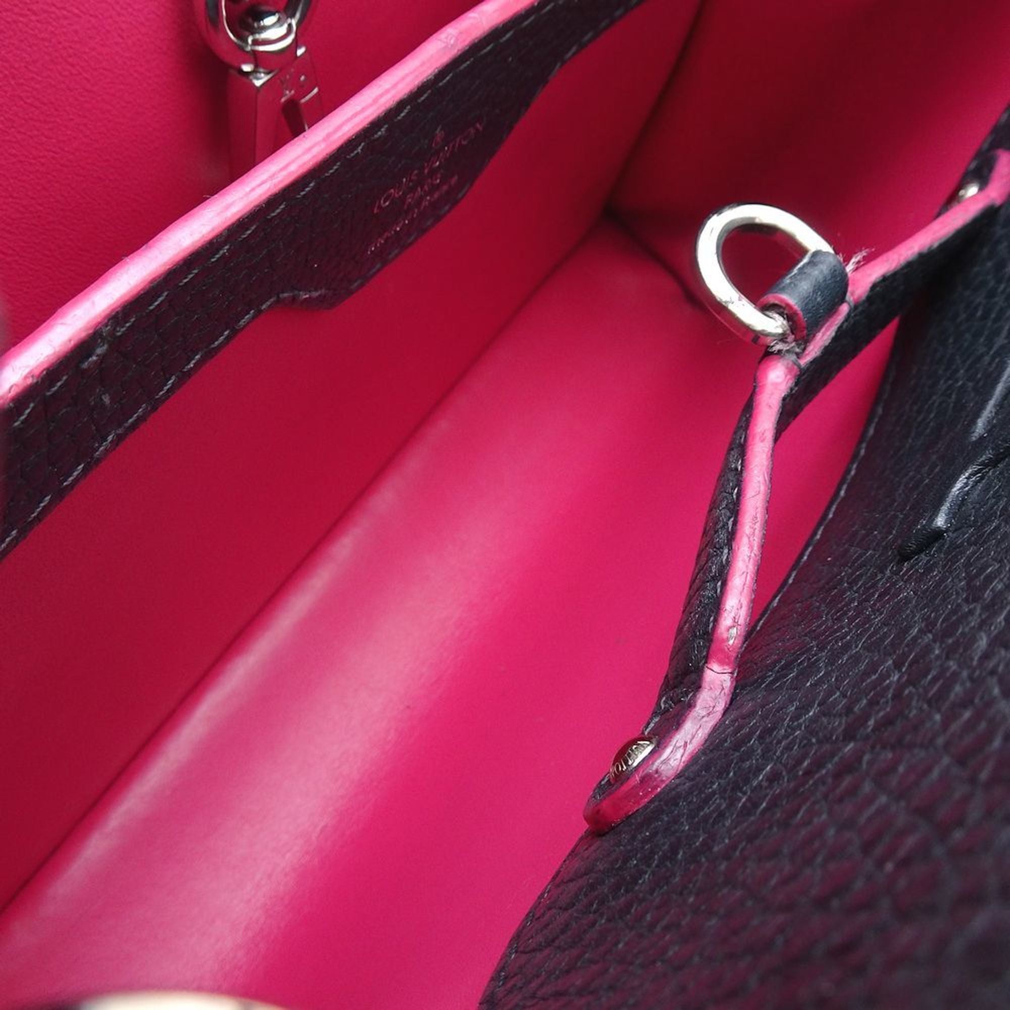 Louis Vuitton Cobalt Fuchsia Leather Handbag
