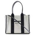 Balenciaga Black White Canvas Pouch Tote
