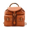 Gucci Brown Leather Backpack (Pre-Owned)