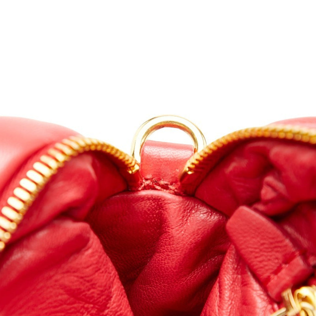 Prada Red Color Leather Shoulder Bag