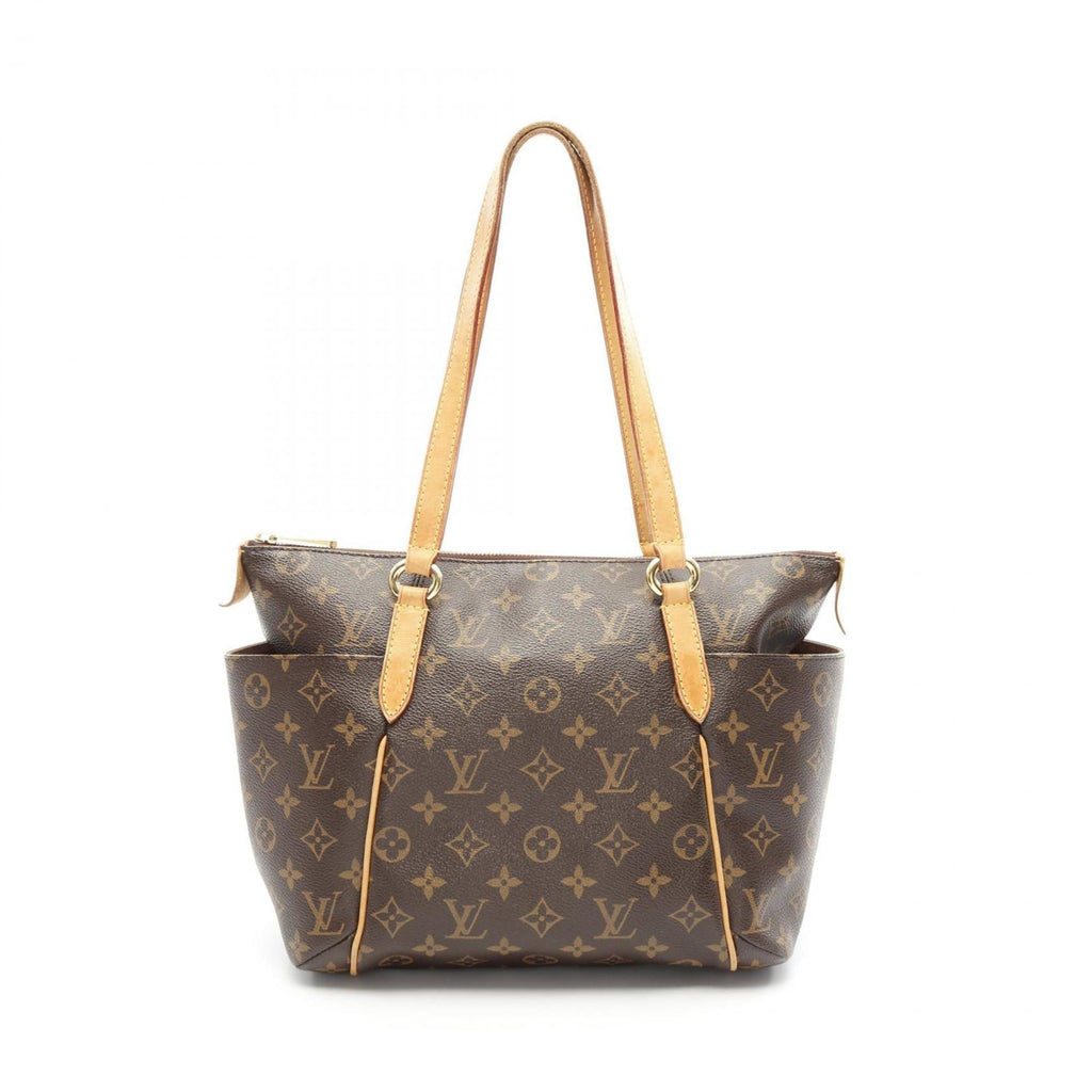Louis Vuitton Brown Monogram Pvc Coated Canvas Leather Tote Bag