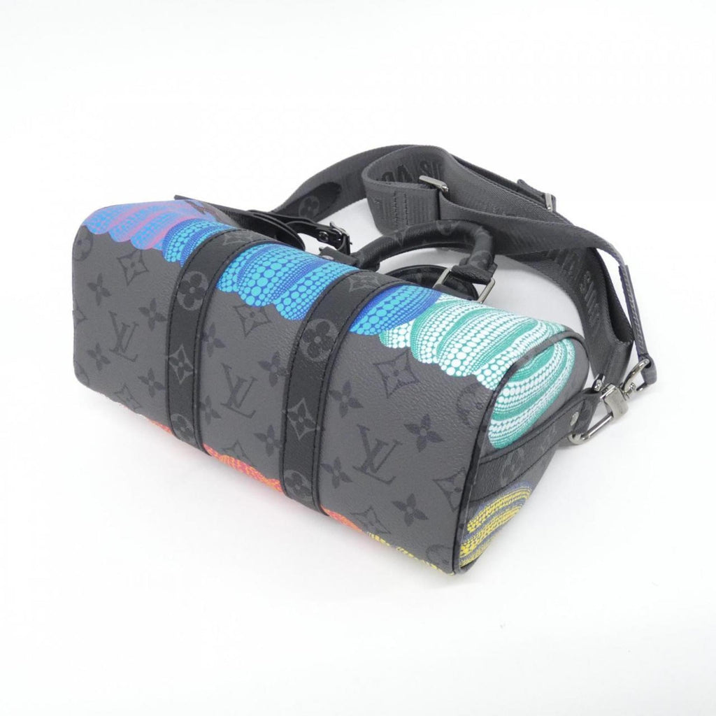 Louis Vuitton Black Gris Coated Canvas Boston Bag