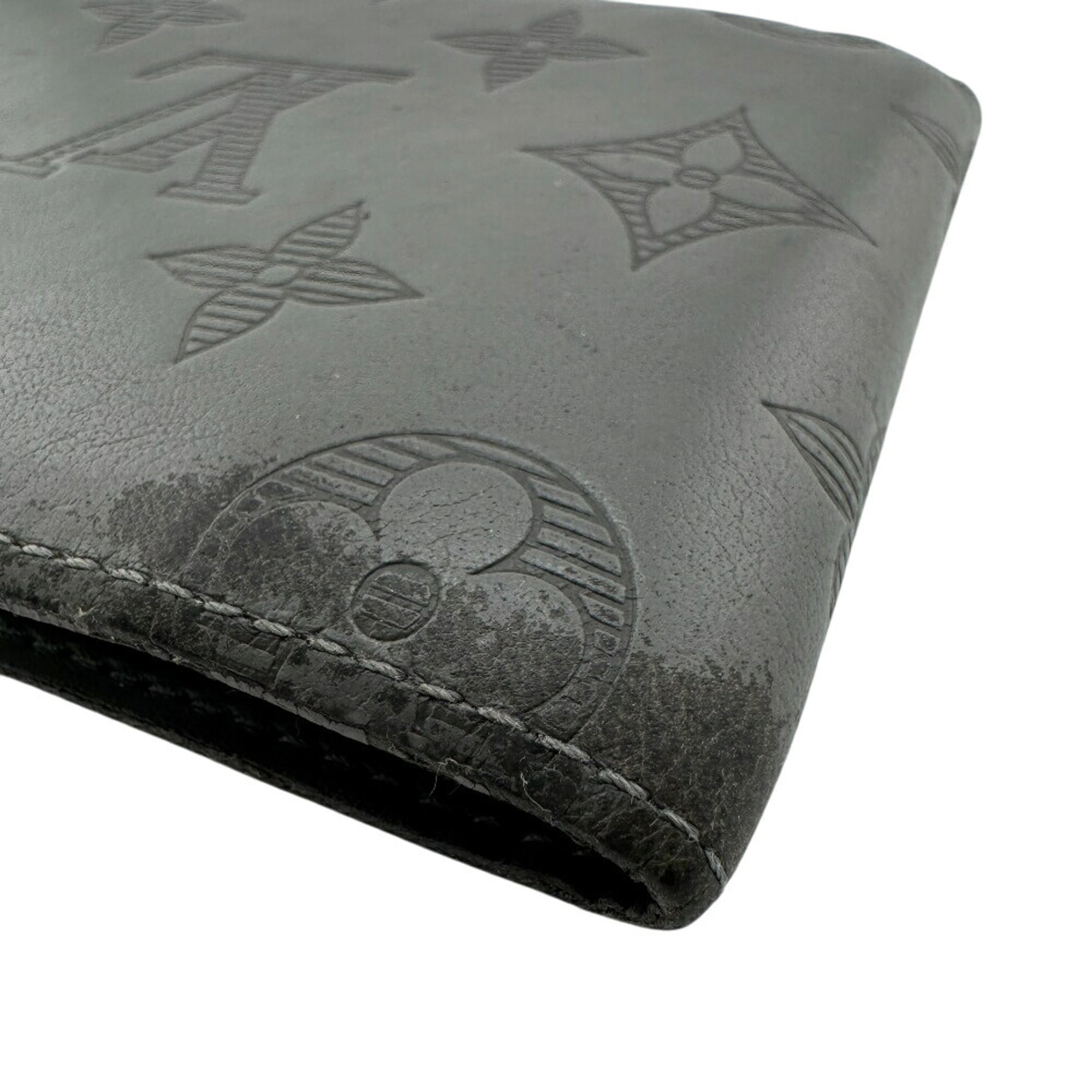 Louis Vuitton Dark Gray Gray Leather Wallet