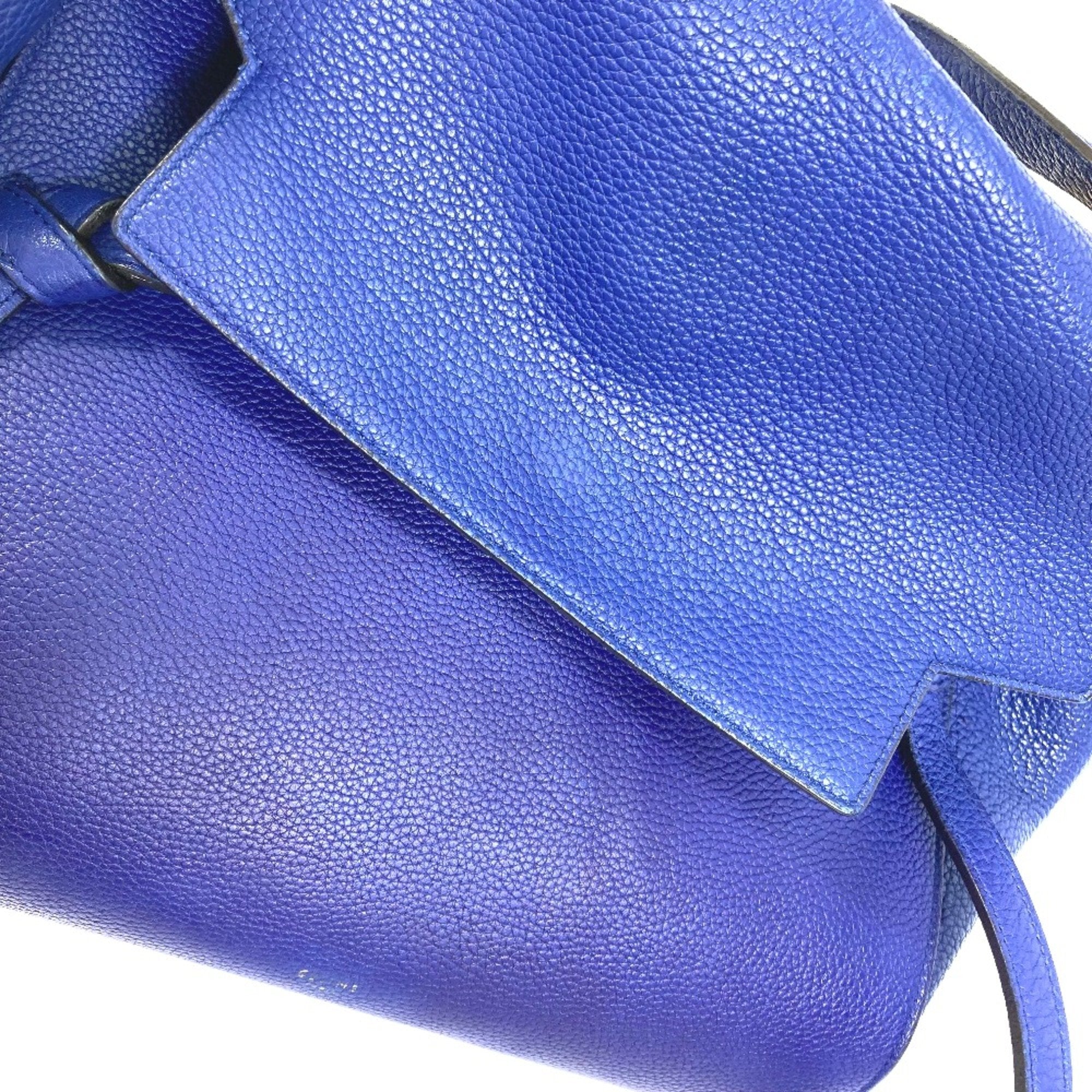 Celine Blue Leather Shoulder Bag