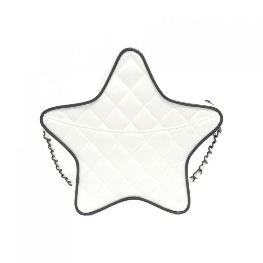 Chanel Black White Satin Shoulder Bag