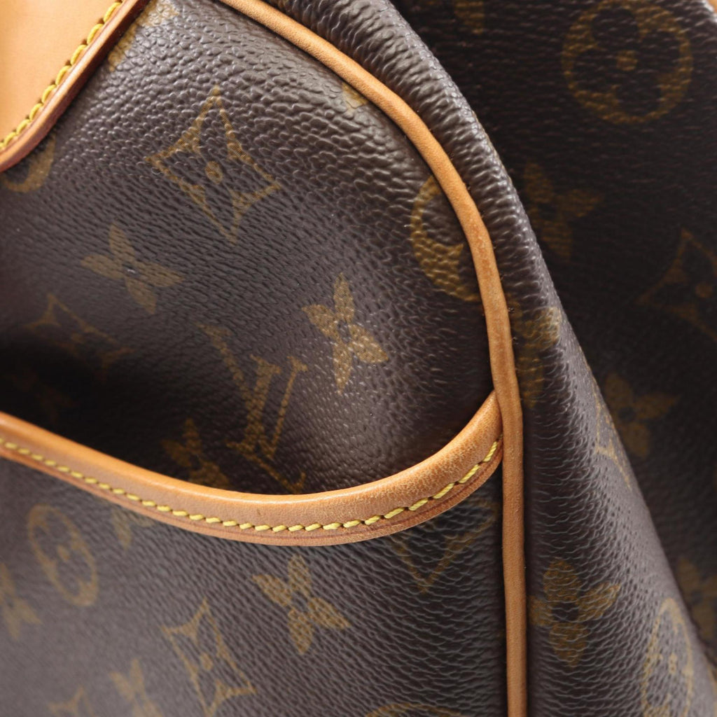 Louis Vuitton Monogram Brown Coated Canvas Leather Handbag