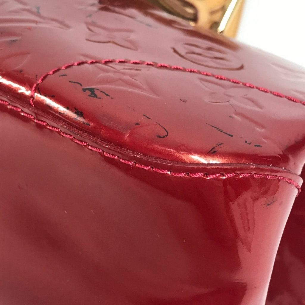 Louis Vuitton Pomme D'amour Red Color Monogram Vernis Shoulder Bag Tote Bag
