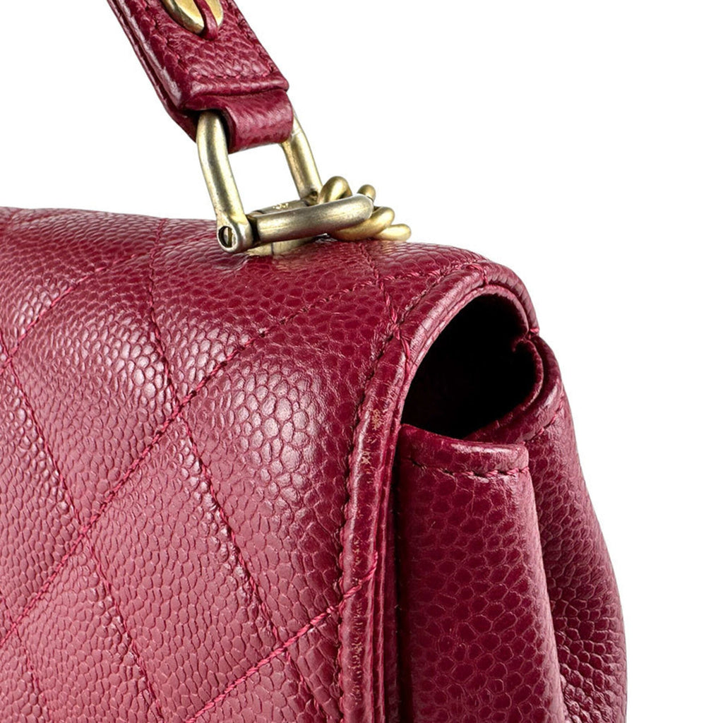 Chanel Pink Grained Calfskin Shoulder Bag