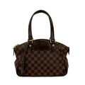Louis Vuitton Brown Leather Pvc Handbag Tote Bag