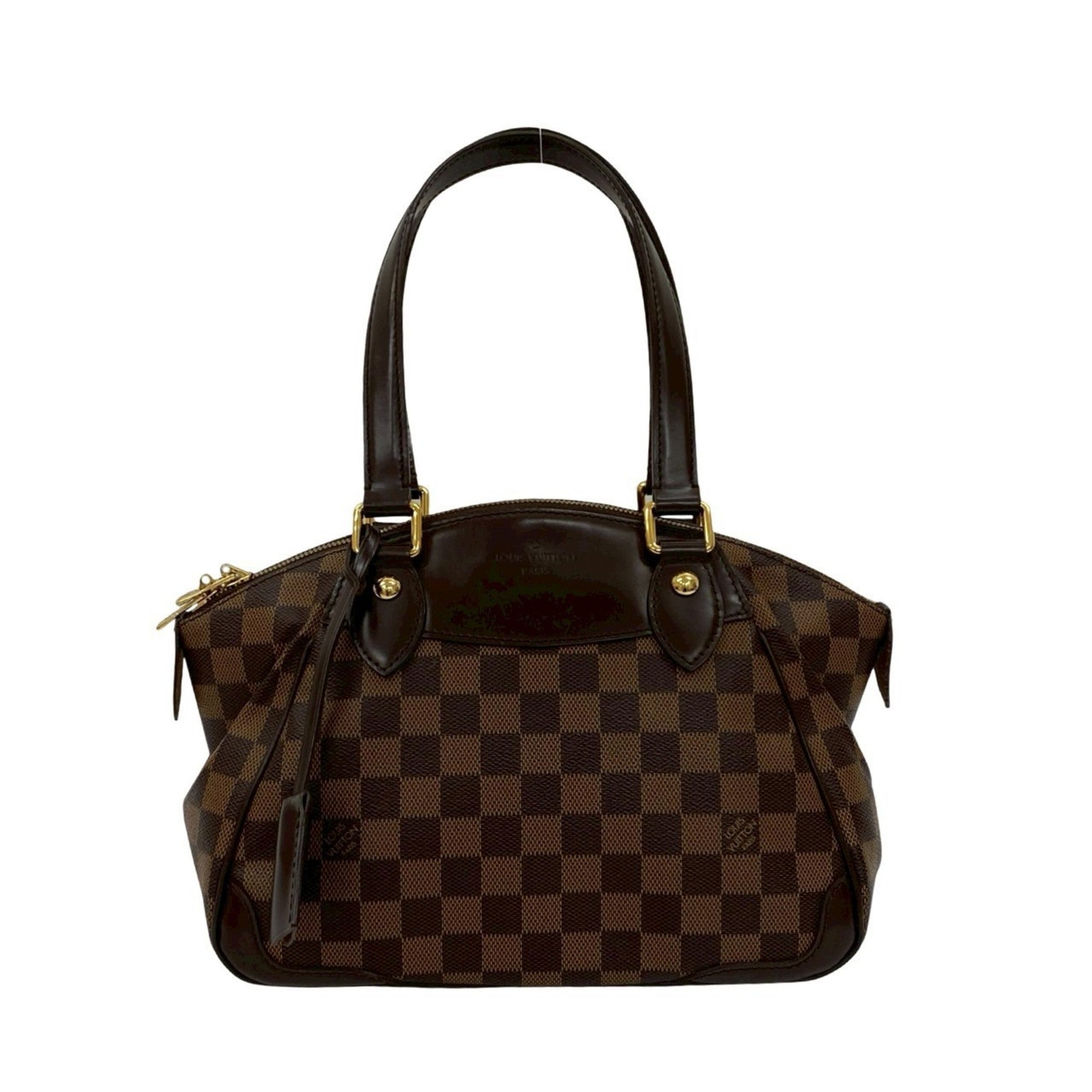 Louis Vuitton Brown Leather Pvc Handbag Tote Bag