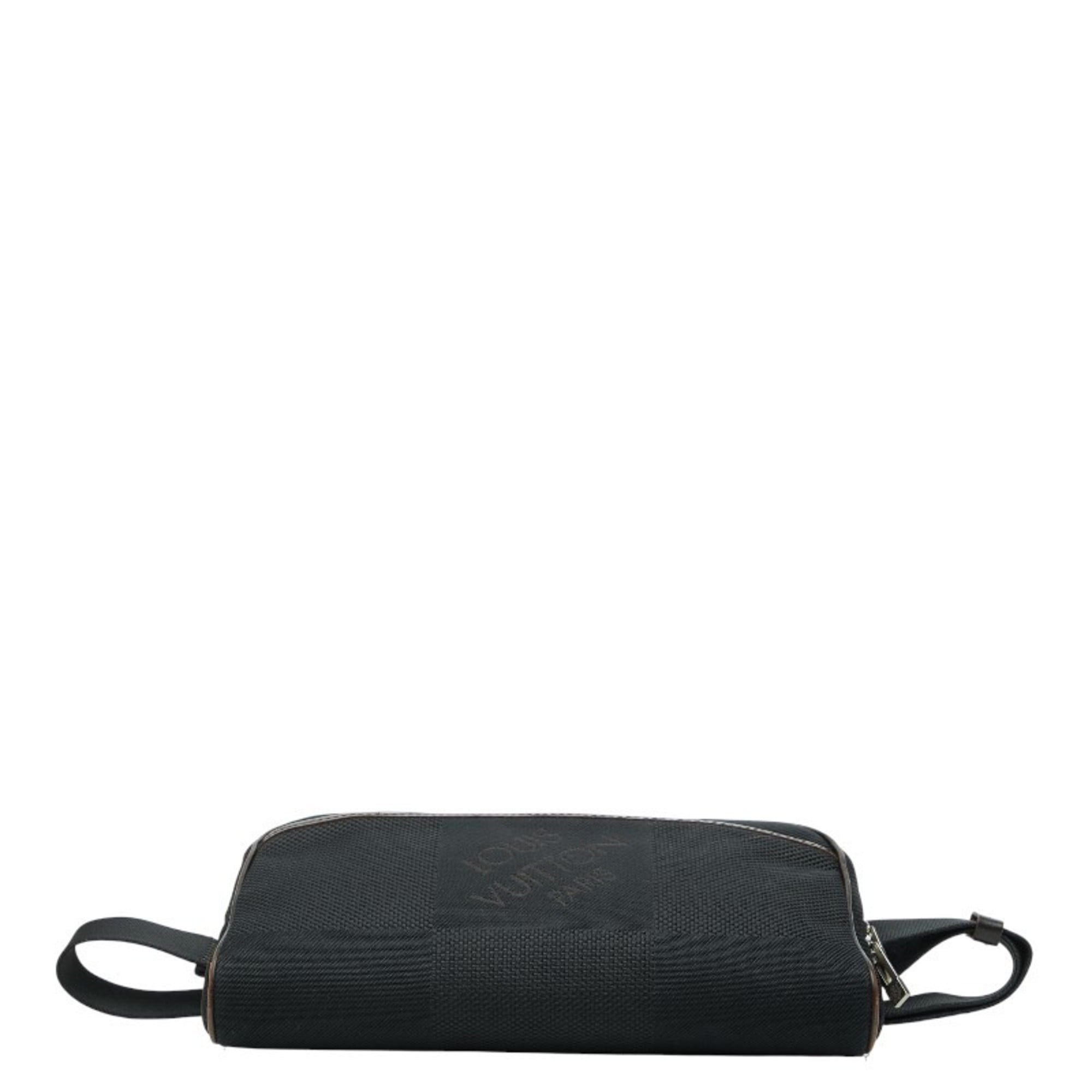 Louis Vuitton Black Noir Canvas Leather Sling Bag