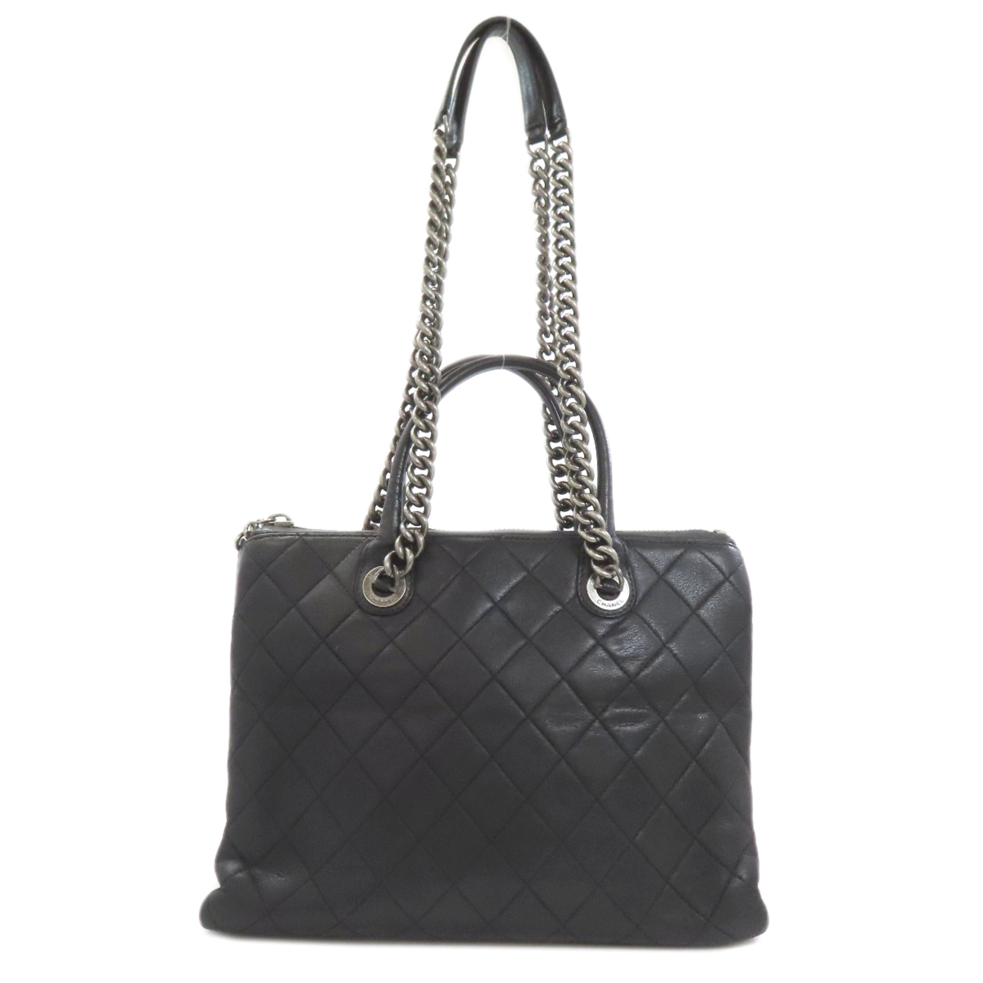 Chanel Black Leather Tote Bag