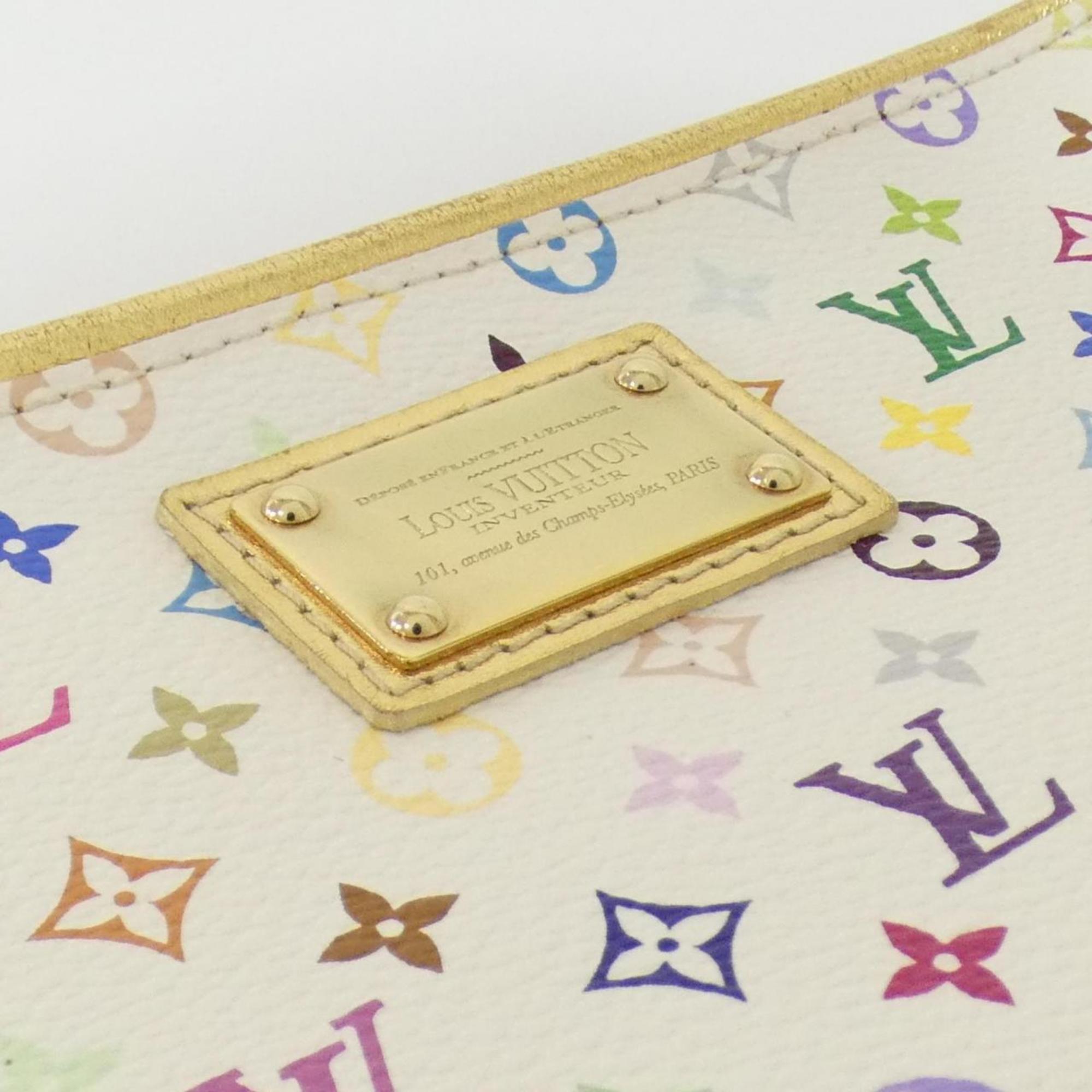Louis Vuitton White Coated Canvas Pouch