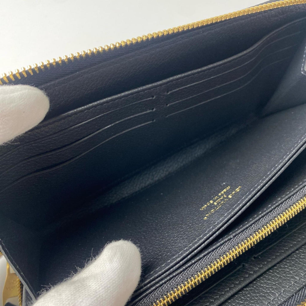 Louis Vuitton Black Leather Long Wallet