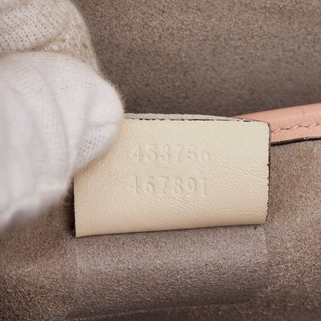 Gucci Ivory Pink Leather Handbag Shoulder Bag (Pre-Owned)