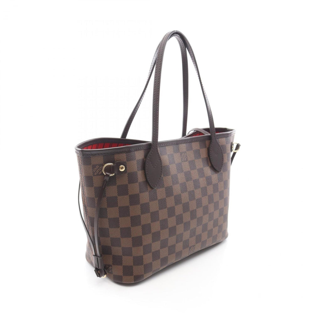 Louis Vuitton Brown Ebene Coated Canvas Leather Handbag Pouch Tote Bag