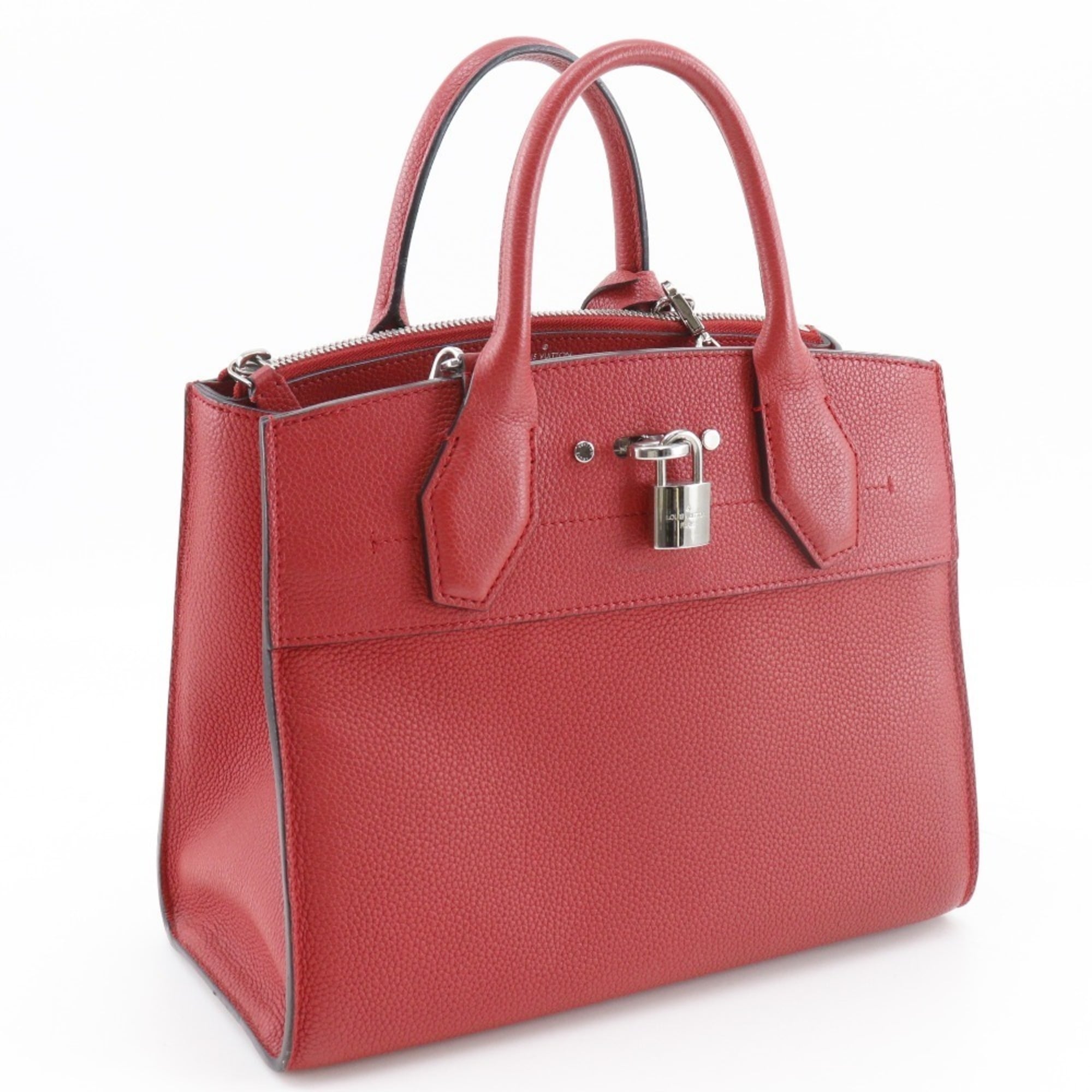 Louis Vuitton Red Color Rouge Leather Handbag Shoulder Bag