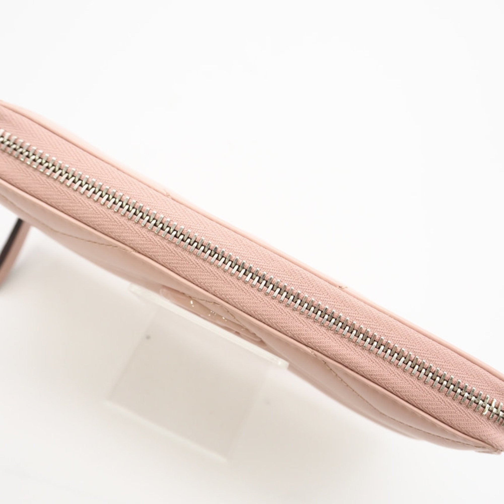 Gucci Pink Leather Long Wallet (Bi-Fold) (Pre-Owned)