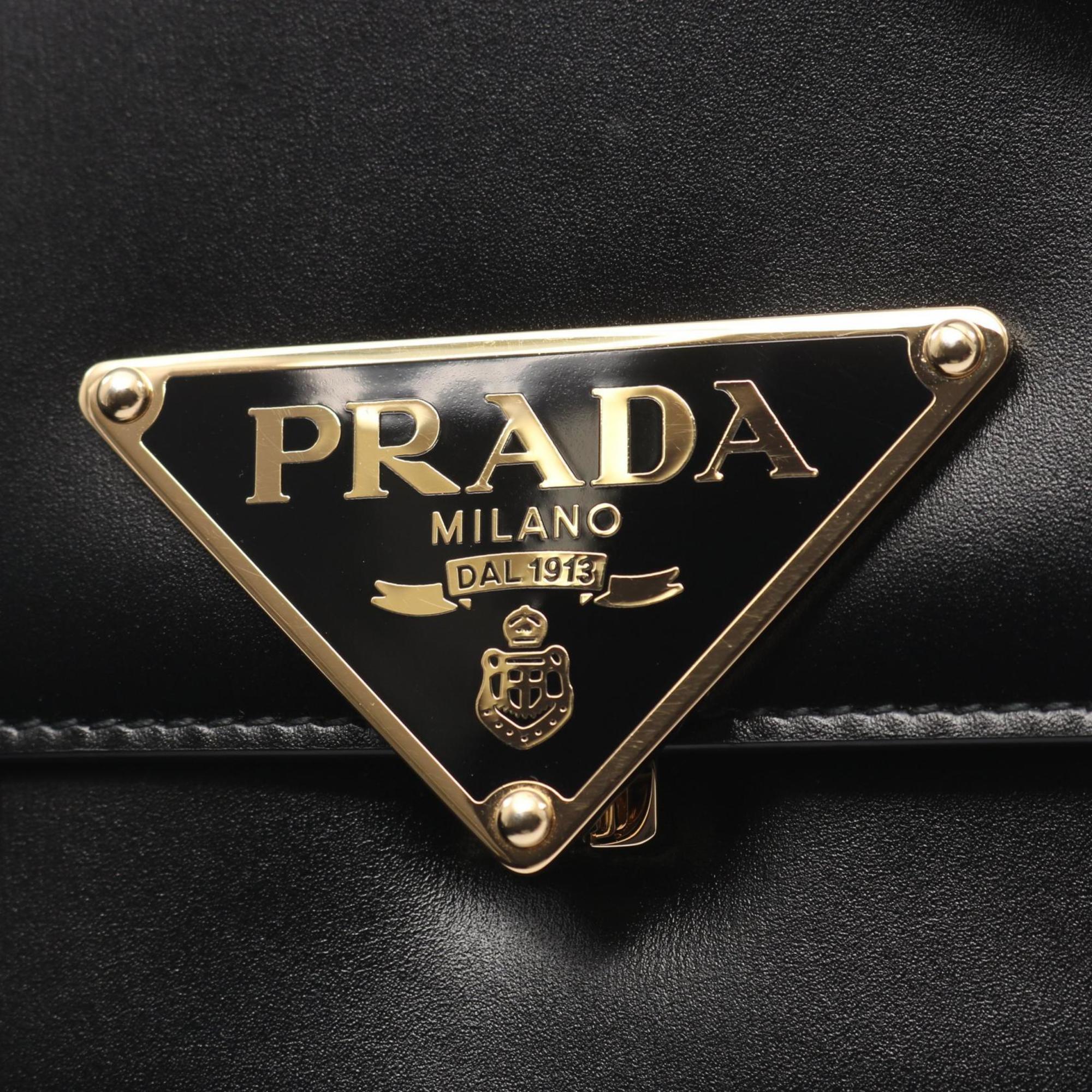 Prada Black Leather Shoulder Bag