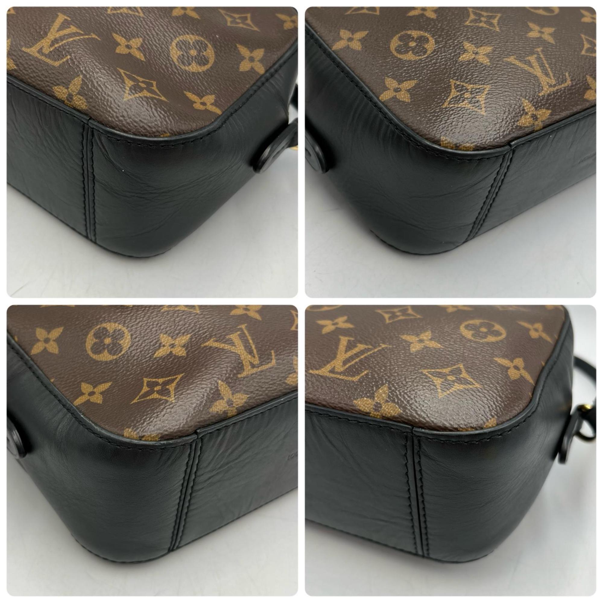 Louis Vuitton Black Brown Monogram Monogram Shoulder Bag