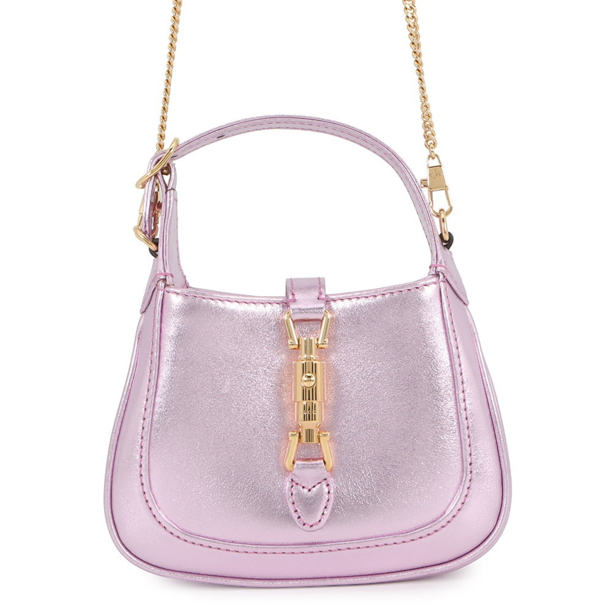 Gucci Metallic Pink Leather Handbag (Pre-Owned)