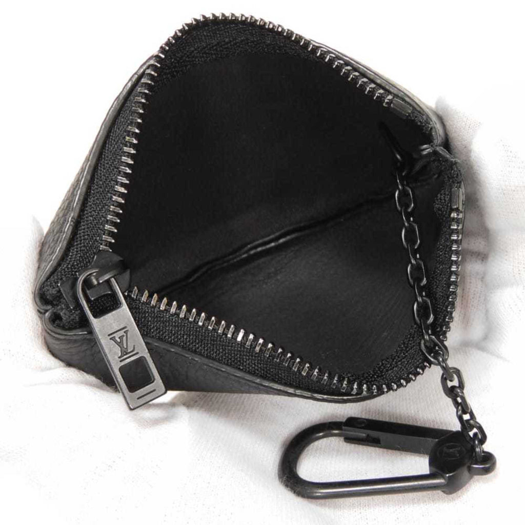 Louis Vuitton Noir Leather Coin Purse/Coin Case