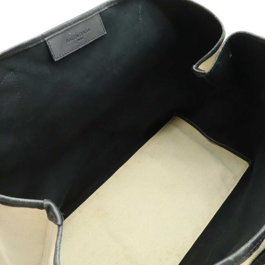 Balenciaga Black Navy Canvas Handbag Pouch Shoulder Bag Tote