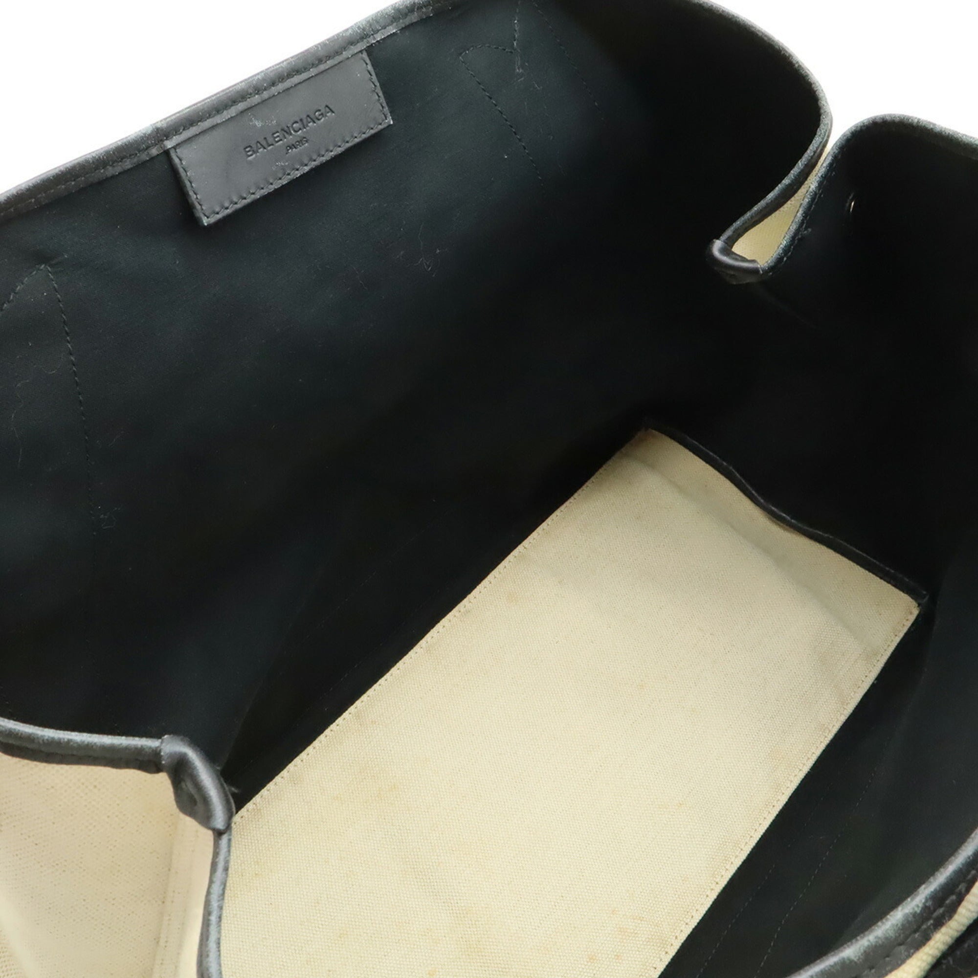 Balenciaga Black Navy Canvas Handbag Pouch Shoulder Bag Tote