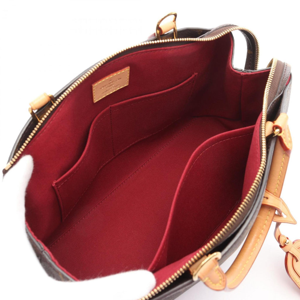 Louis Vuitton Brown Coated Canvas Leather Handbag