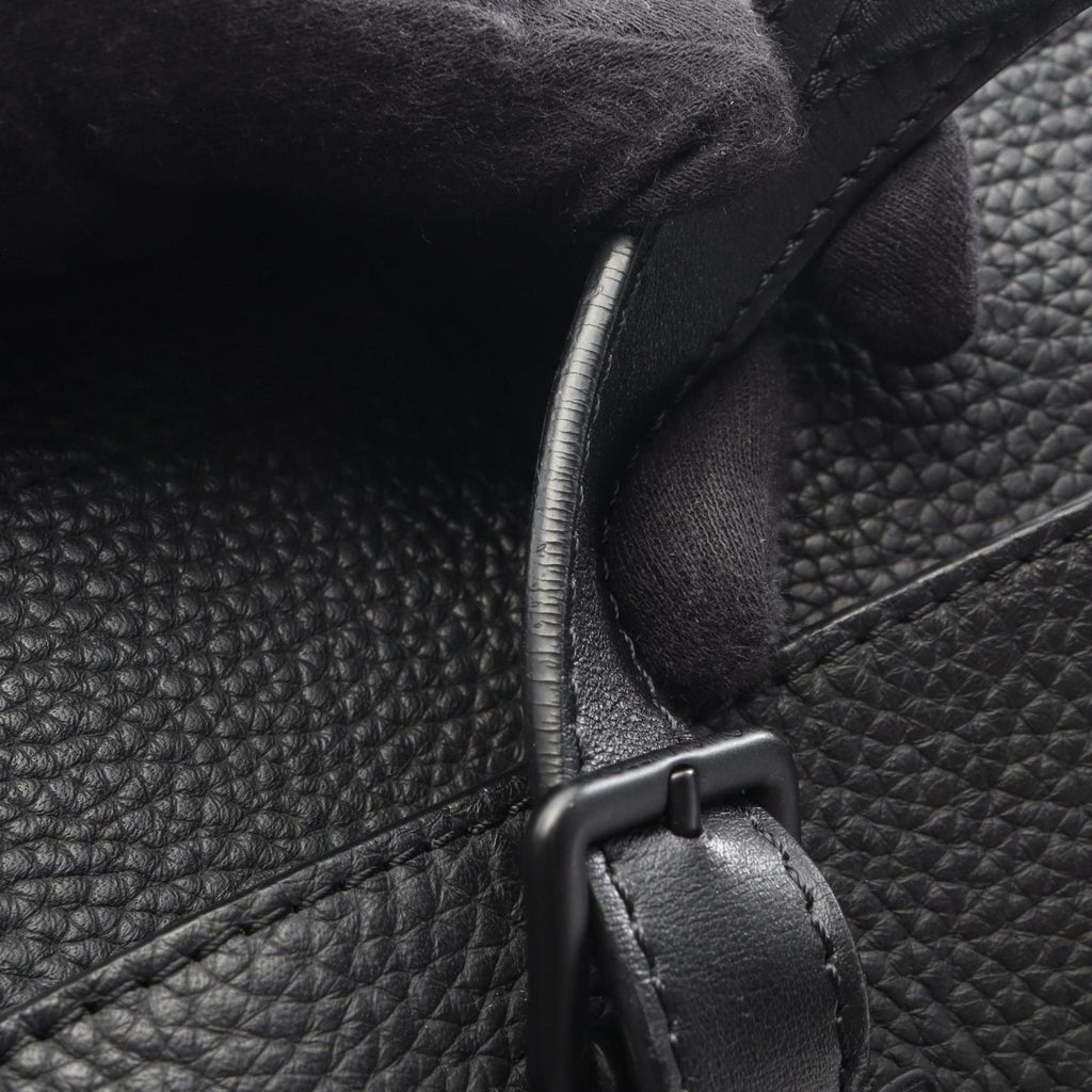 Louis Vuitton Black Leather Tote Bag