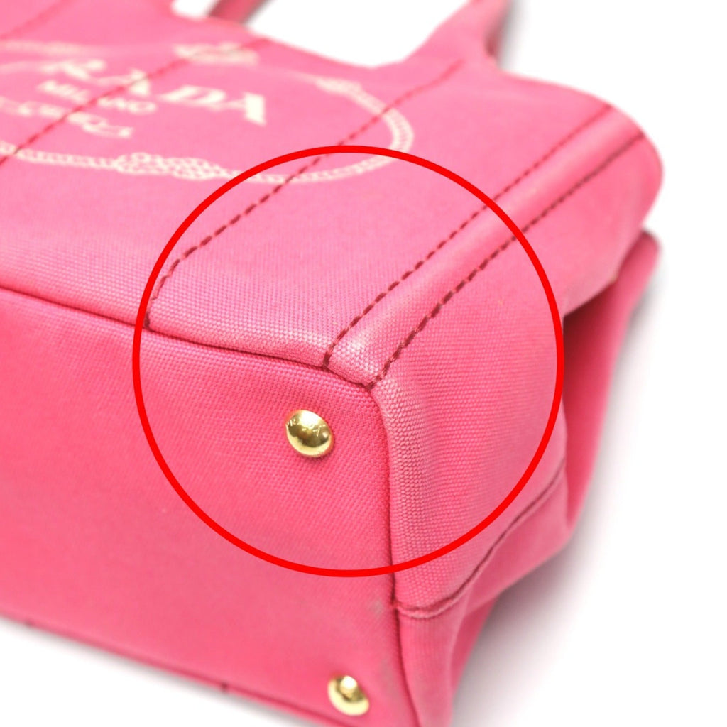 Prada Pink Canvas Tote Bag