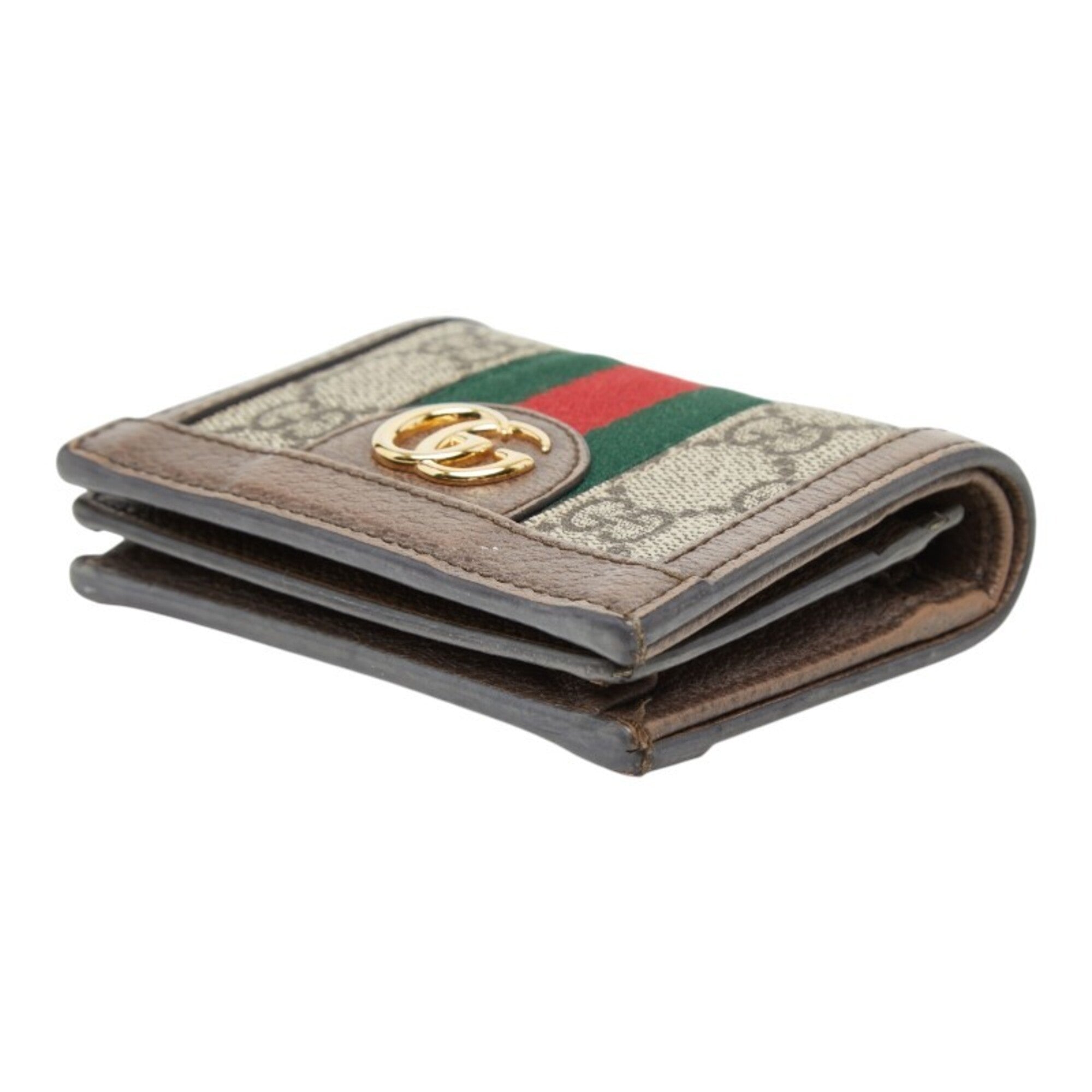 Gucci Beige Multi-Color Leather Wallet (Bi-Fold) (Pre-Owned)