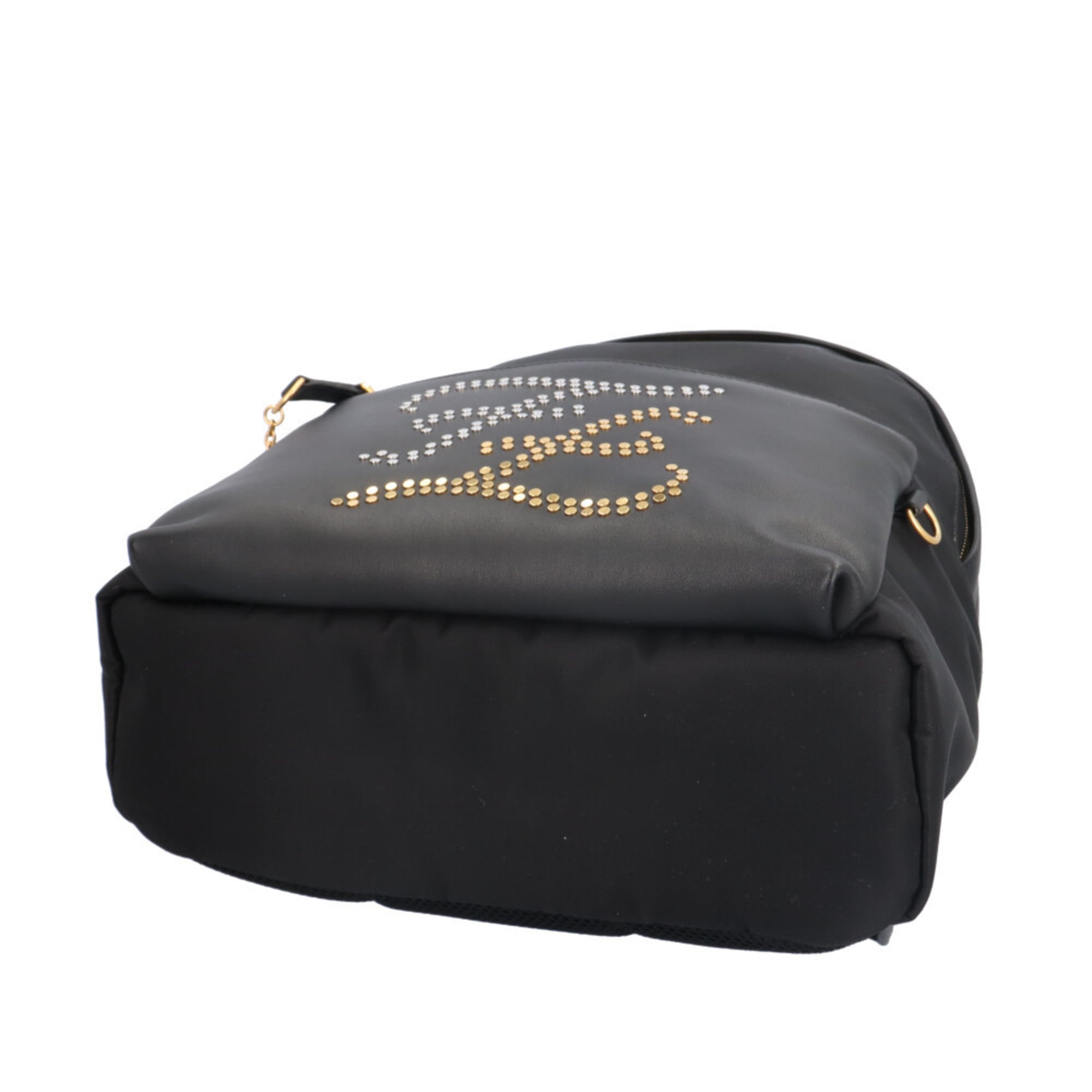 Fendi Black Nylon Leather Backpack