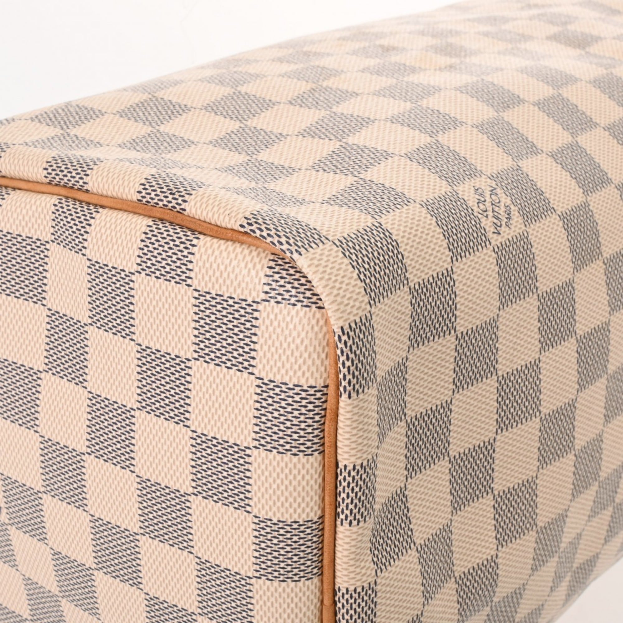 Louis Vuitton White Damier Azur Canvas Handbag
