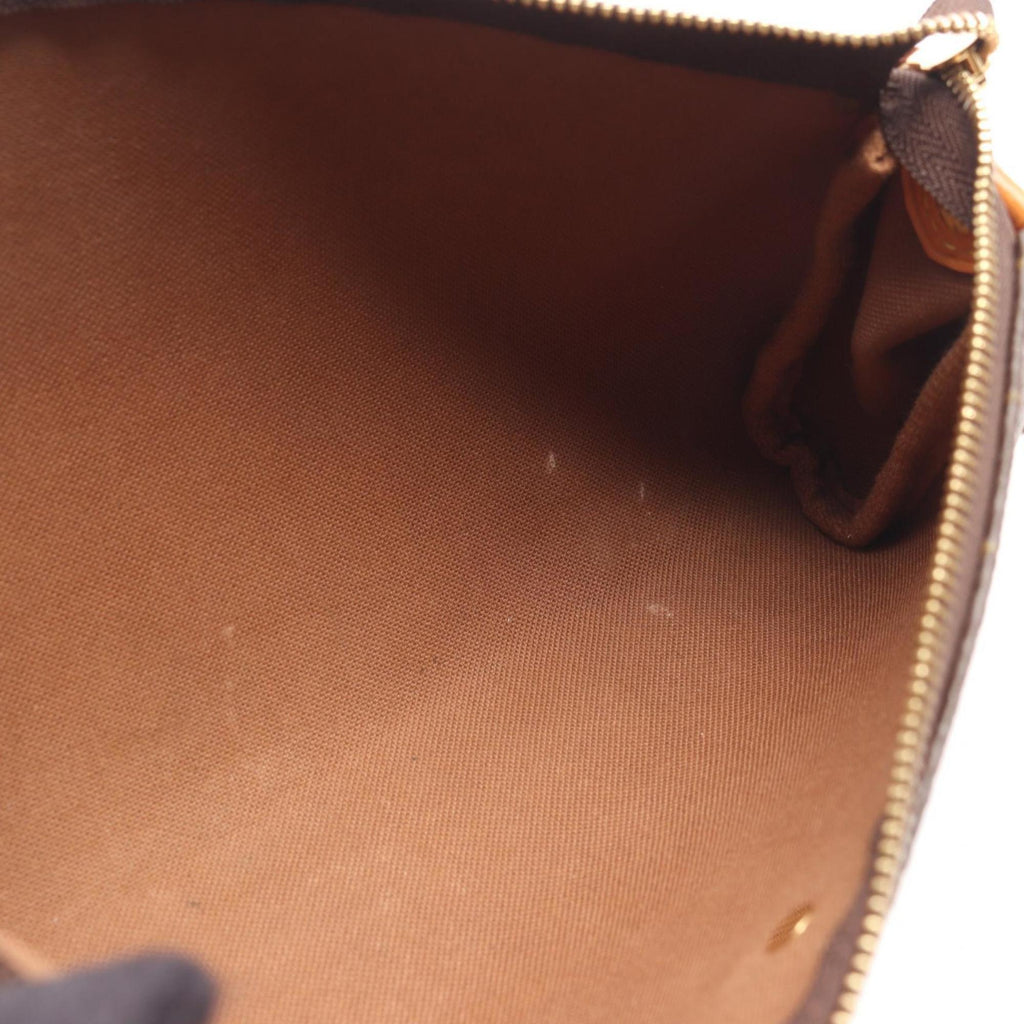 Louis Vuitton Brown Coated Canvas Leather Shoulder Bag