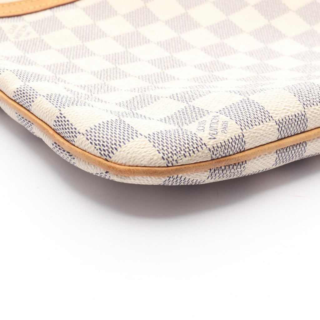 Louis Vuitton White Coated Canvas Leather Shoulder Bag