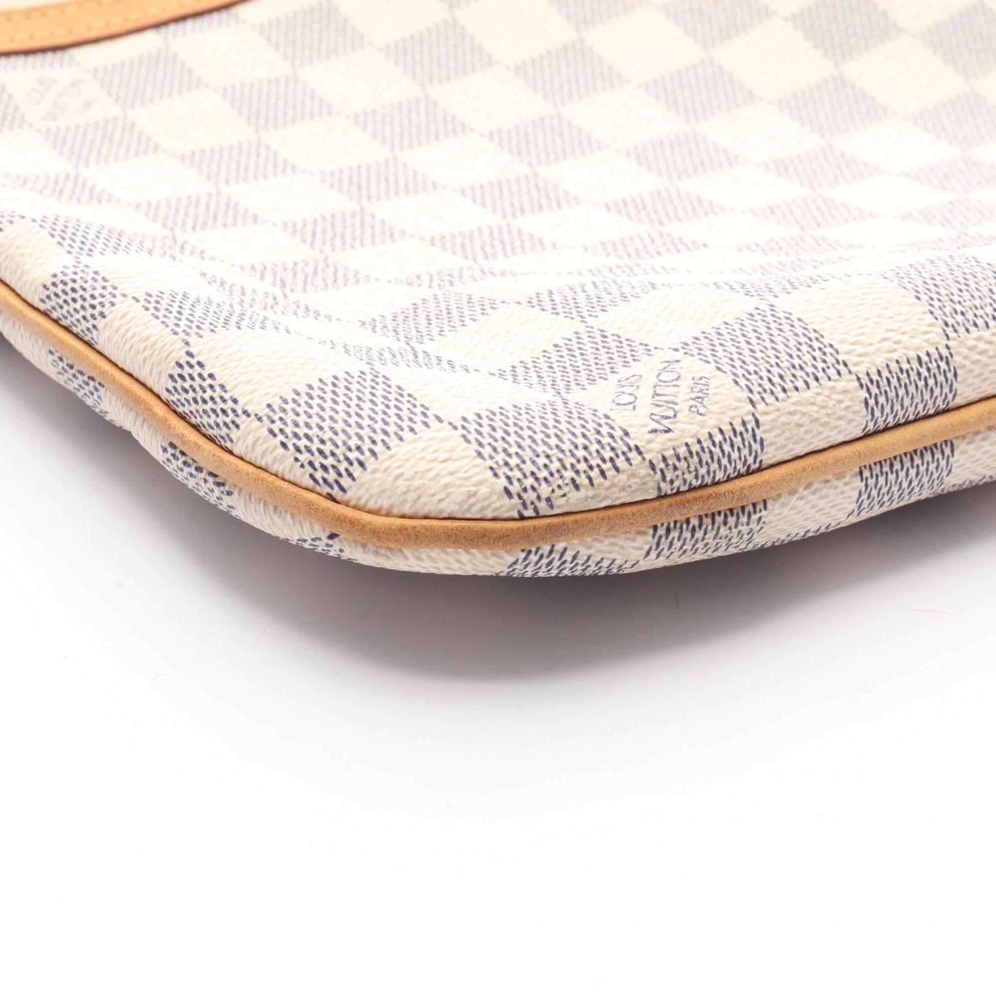 Louis Vuitton White Coated Canvas Leather Shoulder Bag