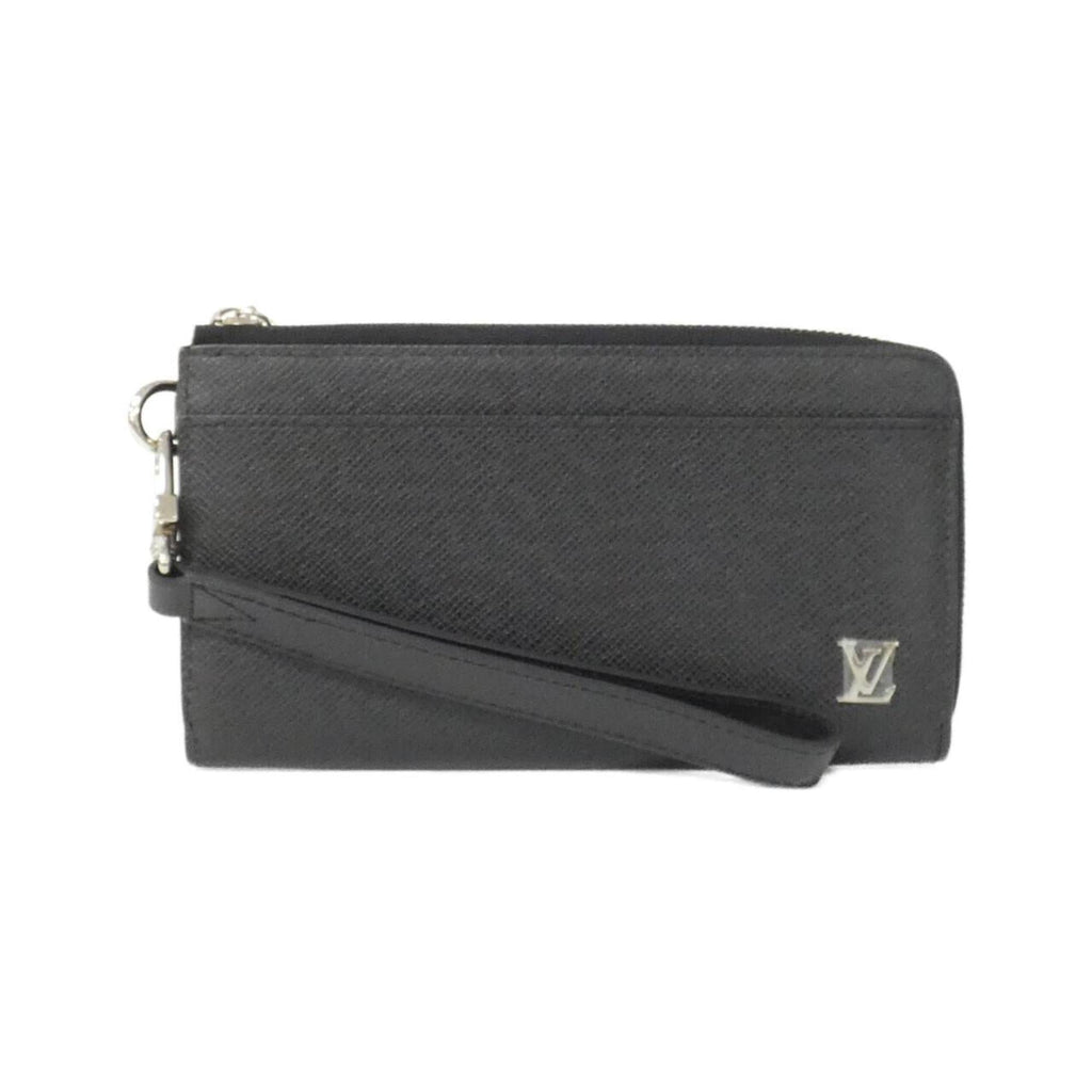 Louis Vuitton Black Taiga Leather Leather Long Wallet