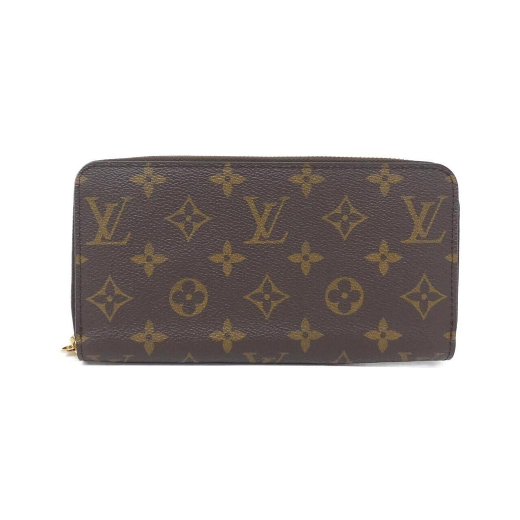 Louis Vuitton Fuchsia Marron Coated Canvas Long Wallet